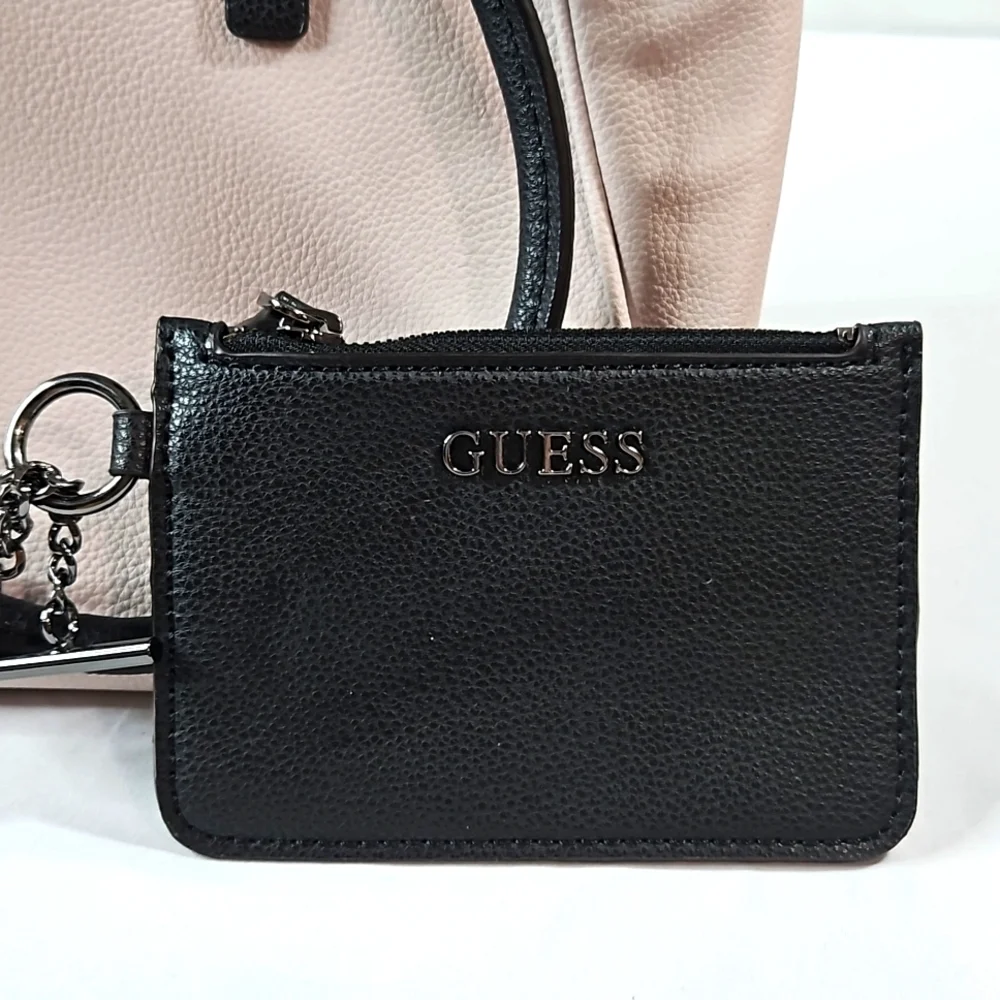 GUESS Pink Satchel & Matching Wristlet
